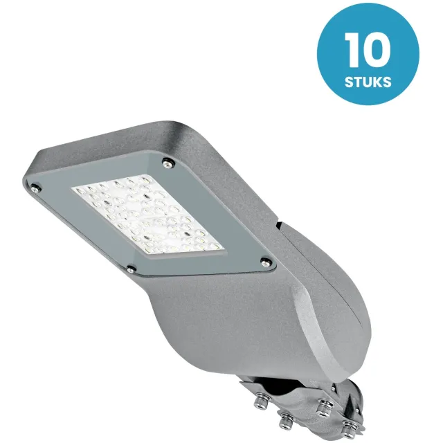 Tsong LED Straatverlichting 30W 4050lm - Warmwit 3000K - IP65 - 10 stuks - 230V