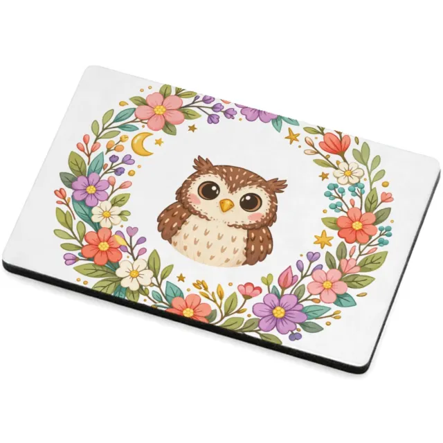 Mr Cadeautjes MDF magnetische fotolijst 7,5 x 5 - design Centrale emblematische cirkel met natuurdetails rond een die | cadeau Wit