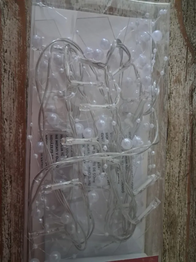 livarno Home LED Lichtdecoratie Parels - Lengte 1.2m - op batterijen - met 6 uurs timer