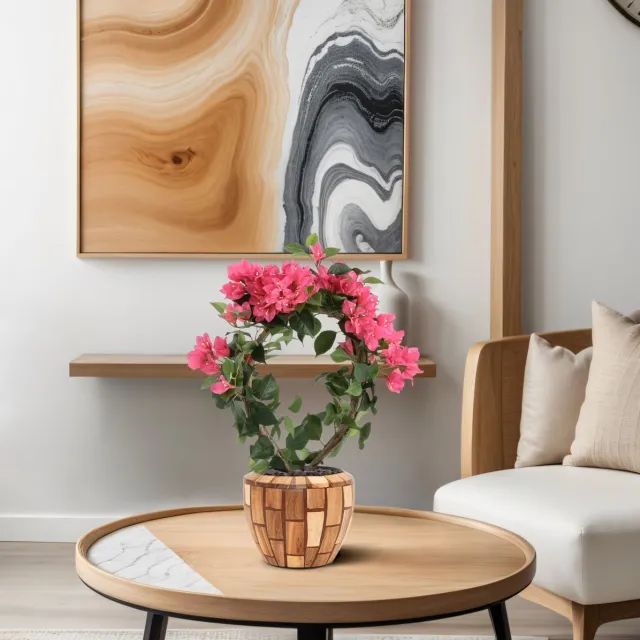 maxifleur Kunstplanten Bougainvillea Kunstplant 45cm in pot Roze