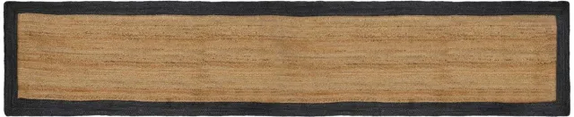 vidaXL Gebied - Tapijt - Donkergrijs - en - natuurlijk - 80 - x - 400 - cm - Jute Donkergrijs en Natuurlijk