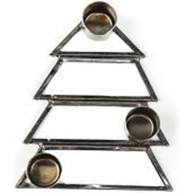 Housevitamin Kerstboom Kandelaar - 3 cups - Zwart