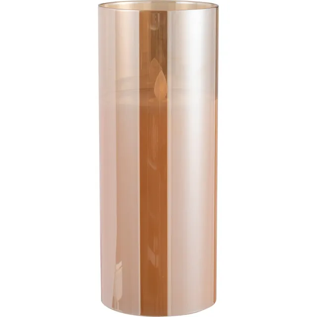 J-Line lamp blinkend - glas - goud - large - LED lichtjes