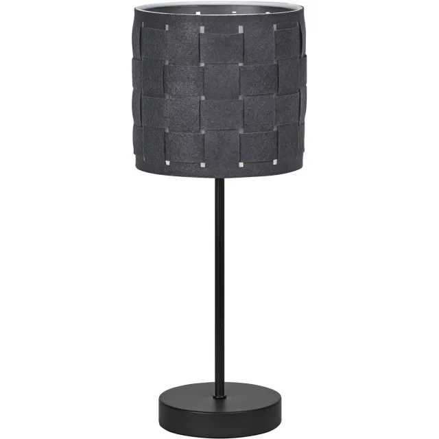 Osram tafellamp Decor Felt Weaving Stand grijs van vilt en metaal, E14, 160 mm diameter , warme lichteffecten dankzij de geweven kap, duurzaam dankzij vervangbare lichtbron, eenvoudig te installeren Donkergrijs
