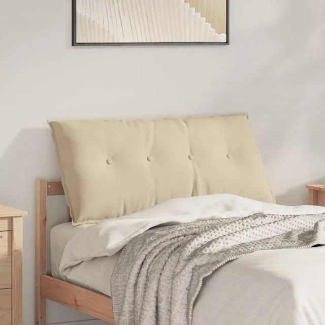 vidaXL Rugkussen Crèmekleurig 100 x 50 x 19 cm Microvezel Stof