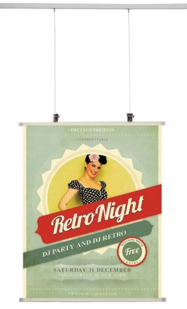 STAS picture hanging systems STAS posterstrips transparant (30-100cm) set van 5