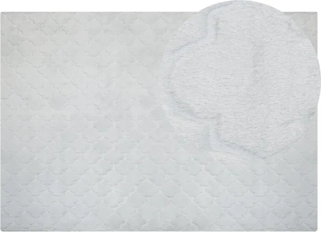Beliani GHARO - Shaggy vloerkleed - Lichtgrijs - 160 x 230 cm - Polyester