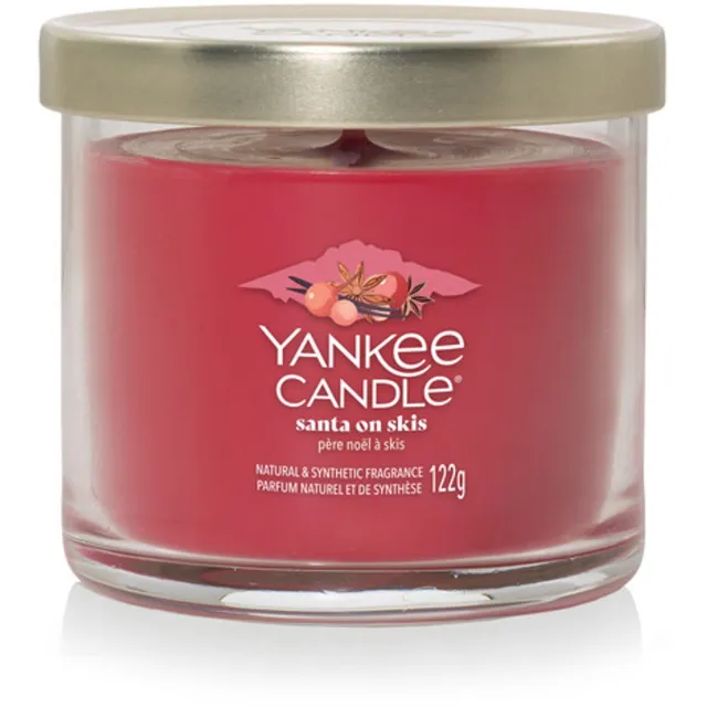 Yankee Candle Santa on Skis - Small Tumbler Rood