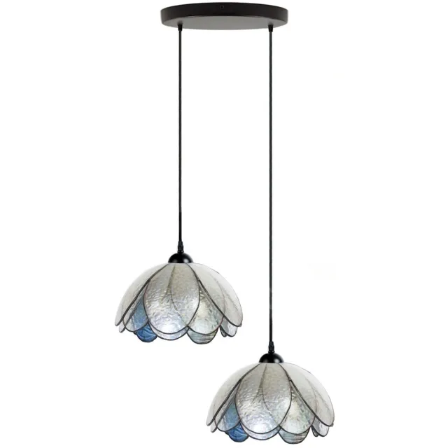 Coloured by Art Tiffany Kroonluchter Sparkling Pioenroos 2 - Art Deco Trade Transparant