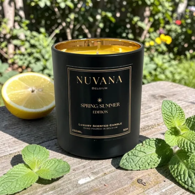 Nuvana geurkaars 260ml Citronella Zwart