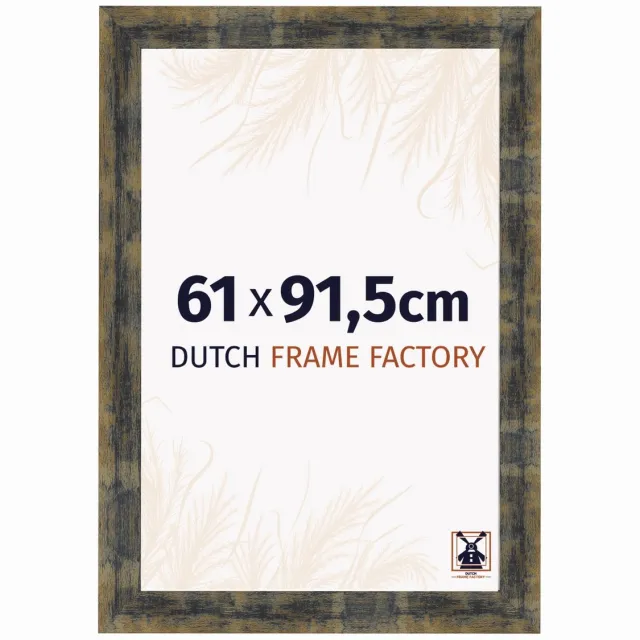 Dutch Frame Factory Fotolijst 61x91,5 cm - MDF - Blauw Goud Gemeleerd - Praag