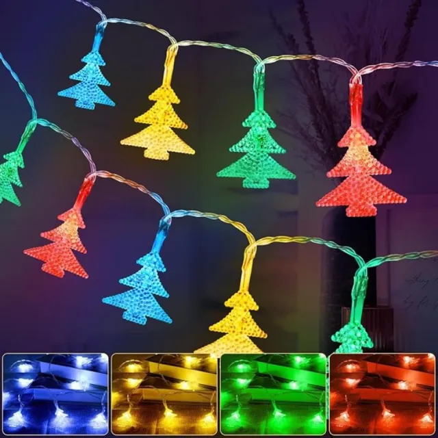Livatto Kerstboom LED Lichtsnoer 6 meter 40 Lampjes Meerkleurig Batterijvoeding Waterdicht