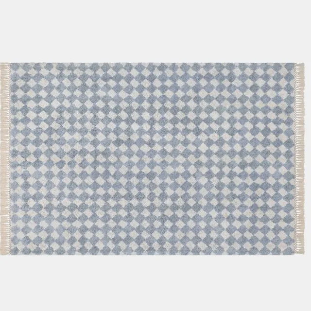 Loberon Vloerkleed Wayburn blauw/crème