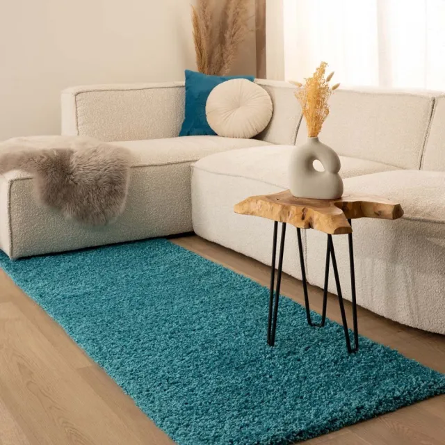 Tapeso Hoogpolige loper - Shaggy Trend turquoise 80x300