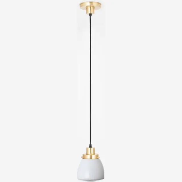 Coloured by Art Hanglamp aan snoer Schoolbol Small 20's Messing - Art Deco Trade