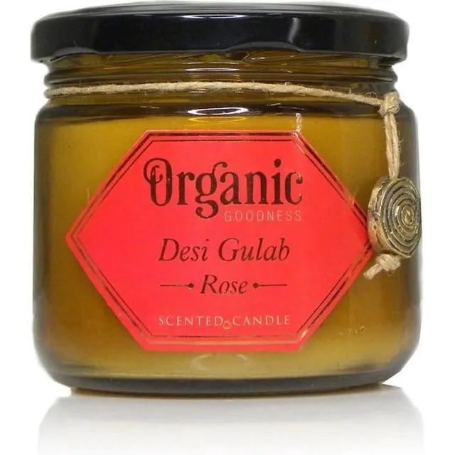 Song of India Soy candle organic rose - 11x9,5x9,5 cm - Thailand - Sawahasa Meerkleurig