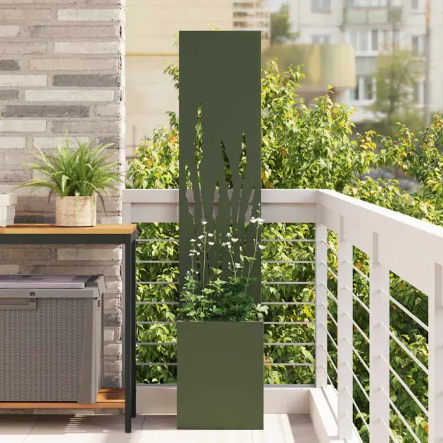 vidaXL Tuin Privacy Screen Fretwerk Olijfgroen 32 x 32 x 150 cm