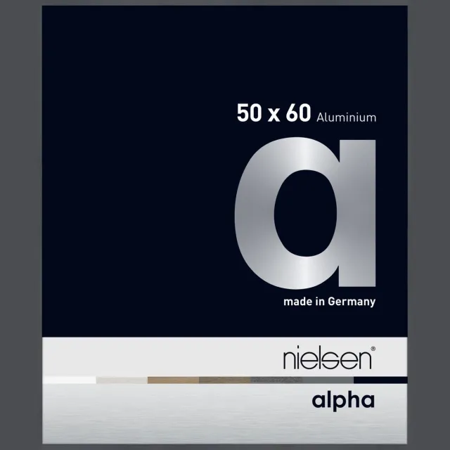 Nielsen Alpha Aluminium Wissellijst Glossy Dark Grey 50x60cm Donkergrijs-glanzend