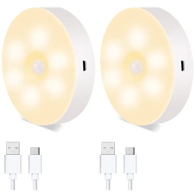 Ynkkvre Draadloze ledlamp- met Bewegingssensor - Warm licht – Draadloze wandlamp – Draadloze ledspot – Usb oplaadbaar – met Magneet Wit