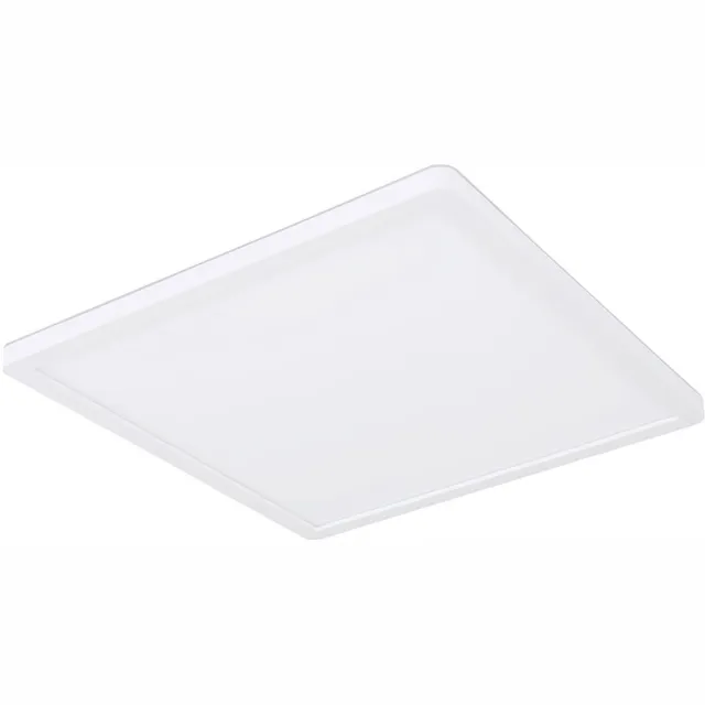 Globo Plafondlamp badkamer LED plafondlamp IP44 LED paneel, 3 niveaus via wandschakelaar, achtergrondverlichting, wit, 18W 1600Lm warm wit, LxH 29,4x2,5