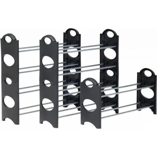 De Stunthal® Schoenenrek - schoenenstandaard - 64 x 20 x 34 cm - metaal / plastic Zwart