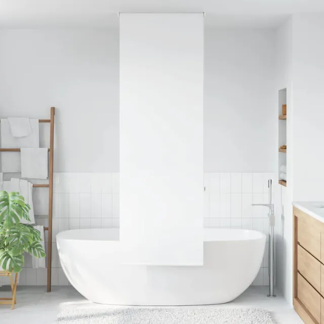 vidaXL Doucherolgordijn 60x240 cm stofbreedte 56 cm Wit