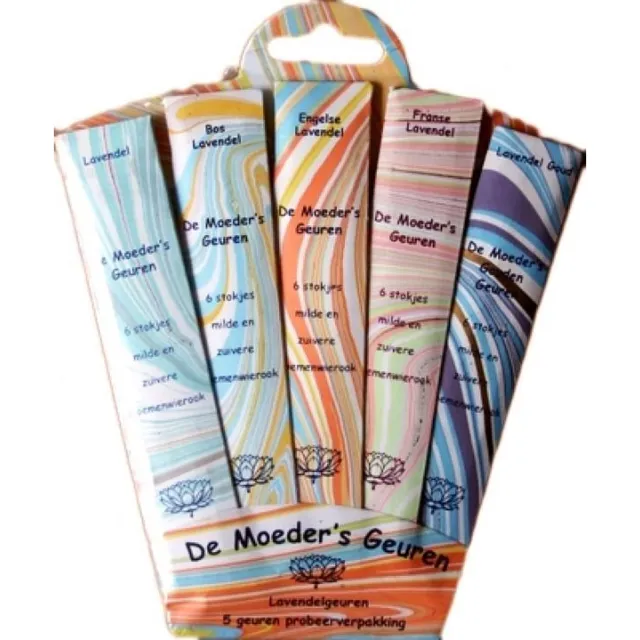 De Moeder's Geuren De Moeders Geuren Wierook Lavendel Palet - Cadeauverpakking met 30 korte stokjes Multi-coloured