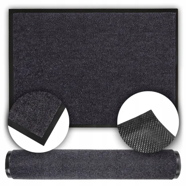 SEDDŌ Grijze Antislip Deurmat 120x300cm - Duurzaam & Waterdicht Grijs