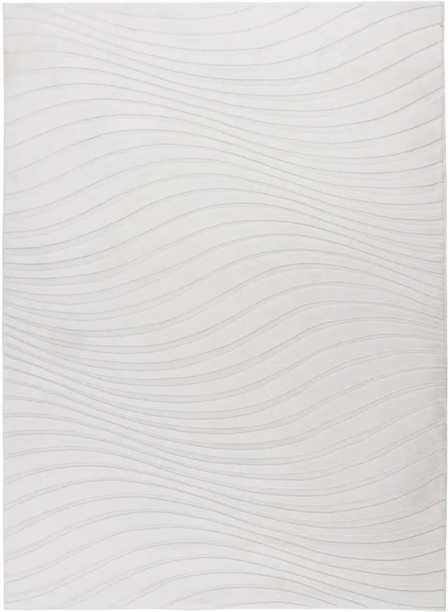 Padiro design laagpolig vloerkleed 200 x 290 cm - crème / offwhite - modern abstract ontwerp - voor vloerverwarming - van polyester en katoen beige