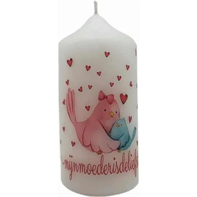Van Licht Moederdag cadeau Kaars voor Liefste Mama Wit