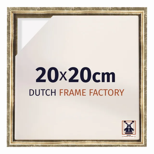 Dutch Frame Factory Baklijst 20x20 cm - Goud Antiek - Geschikt voor Canvasdoek - MDF Baklijst Lausanne