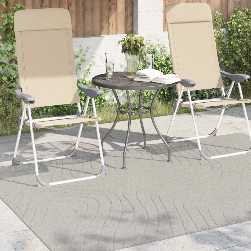 vidaXL Binnen- en buitentapijt PALMERAS Crème 120 x 170 cm Polyester, foto 3