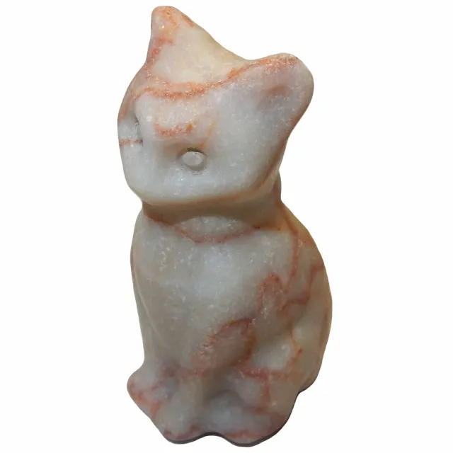 Shanna's Gems and more Kristal Steen Miniatuur Poes Botswana Agaat roze wit