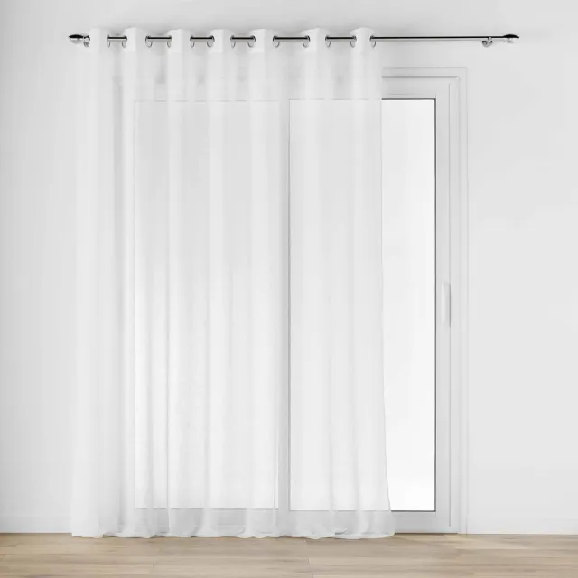 Douceur d intérieur Douceur d'intérieur - Brede vitrage met ringen CARLIN, 240 x 240 cm Wit