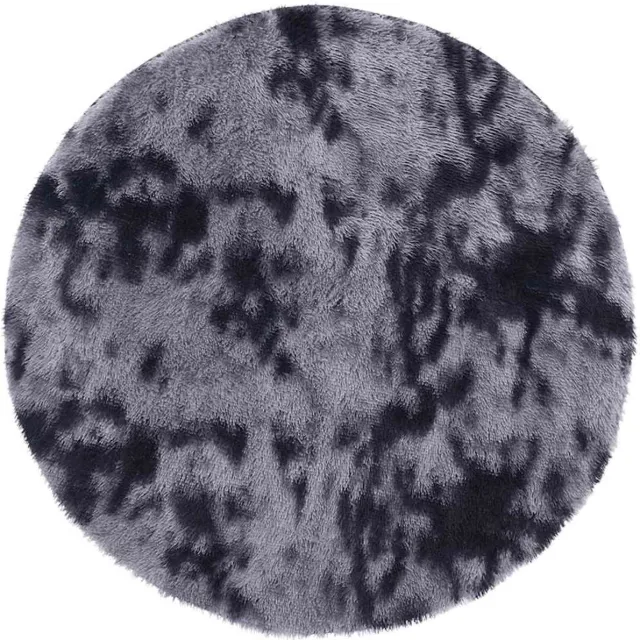vidaXL Hoogpolig - vloerkleed - NAVARRA - cm - polyester - donkergrijs