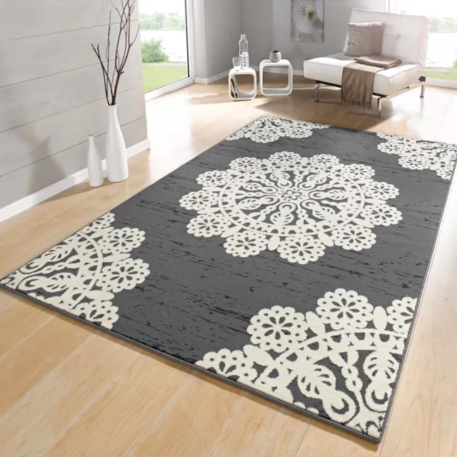 Hanse Home Modern vloerkleed - Lace grijs/crème 80x150