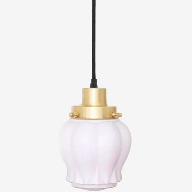 Coloured by Art Hanglamp aan snoer Eden Blush 20's Messing - Art Deco Trade Zachtroze