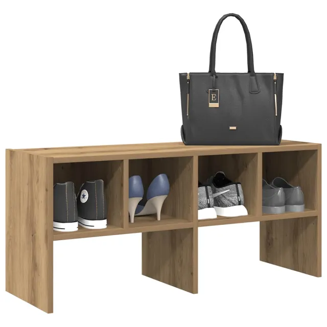 vidaXL Schoenenrek stapelbaar 89,5x30x40 cm artisanaal eikenkleurig Bruin