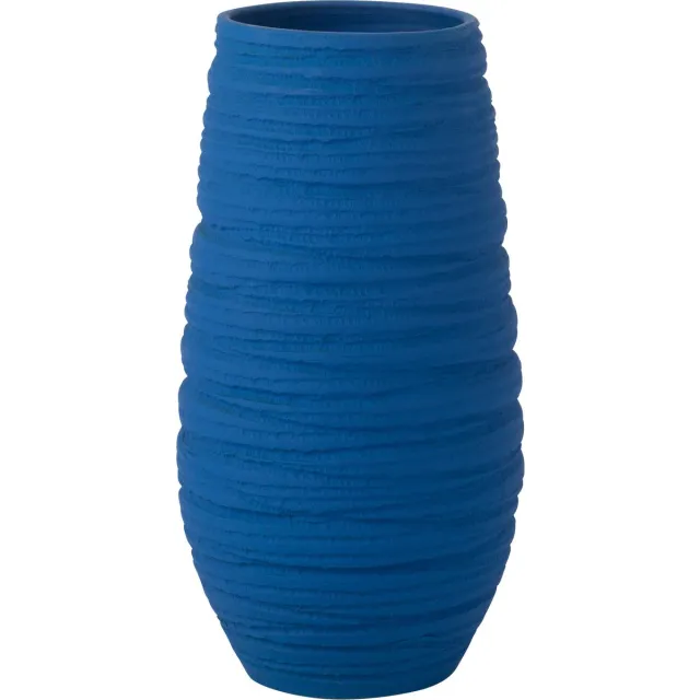J-Line vaas Fiesta - keramiek - blauw - extra large - Ø 25 cm