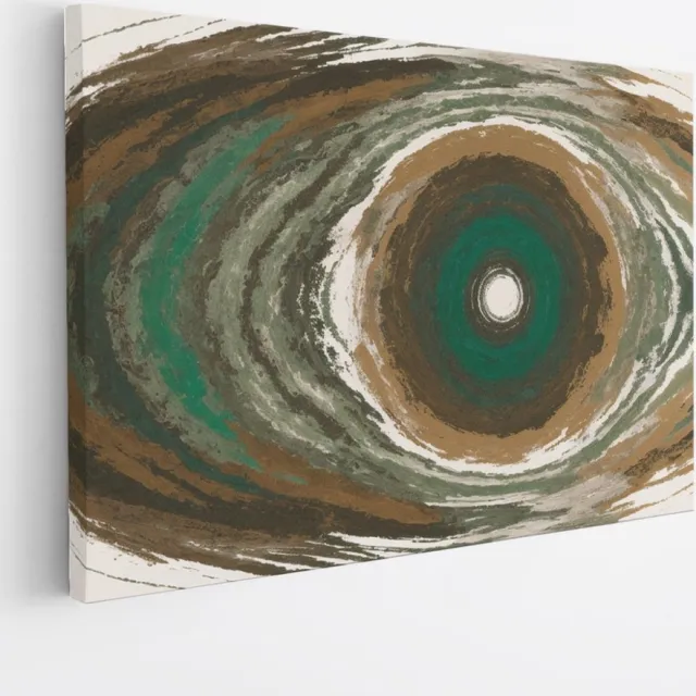 Saammp Canvas Schilderij - Abstract - Cirkels - Vormen - 150x100 - Foto op canvas - Wanddecoratie - muurdecoratie Woonkamer - Slaapkamer decoratie - Canvas Print Multicolor