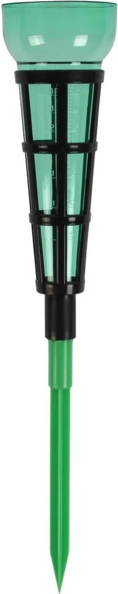 Talen Tools Regenmeter met grondpen - 95 cm - groen - kunststof - neerslagmeter