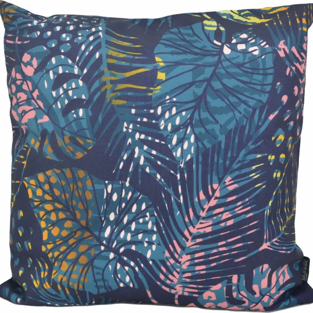 Gek op Kussens! Malika Leopard #1 Kussenhoes | Outdoor / Buiten | Katoen / Polyester | 45 x 45 cm Blauw/Paars