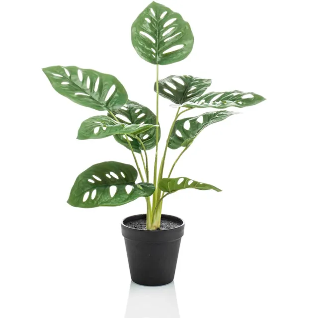 Emerald Kunstplant in pot Monstera Monkey 43cm - Kunstplant voor binnen Groen