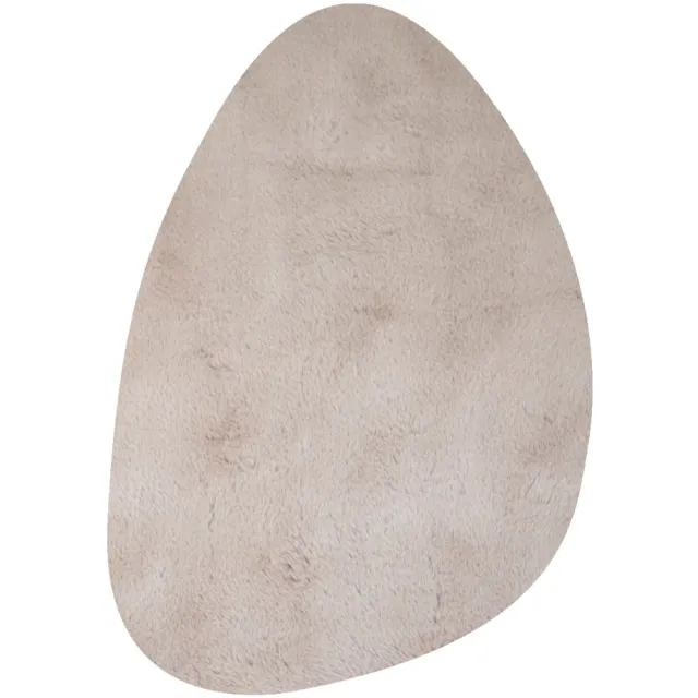 Veer Carpets Vloerkleed Morbido Sand - Kiezelvormig 160 x 230 cm - Extra Hoogpolig Fluffy Vloerkleed in Scandinavische / Hotel Chique Stijl Zand