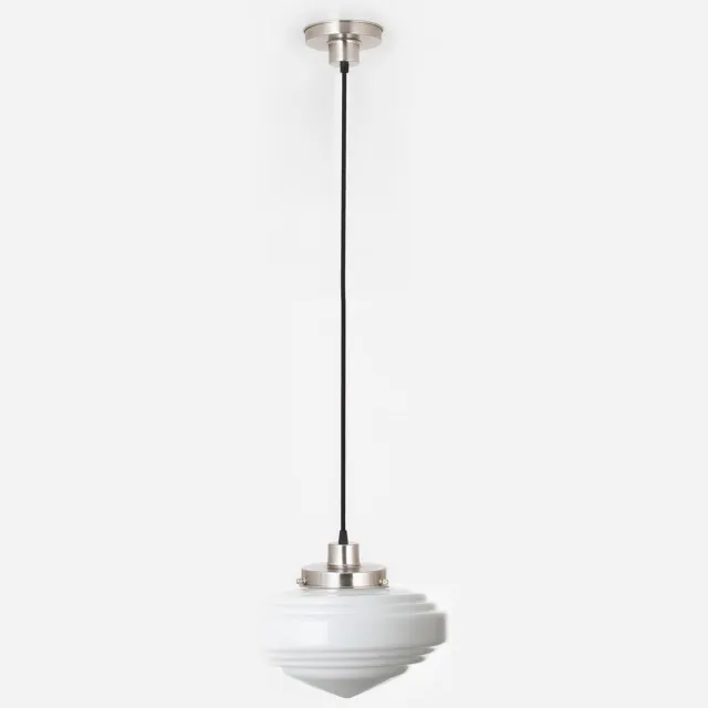 Coloured by Art Hanglamp aan snoer Deco Punt 20's Matnikkel - Art Deco Trade