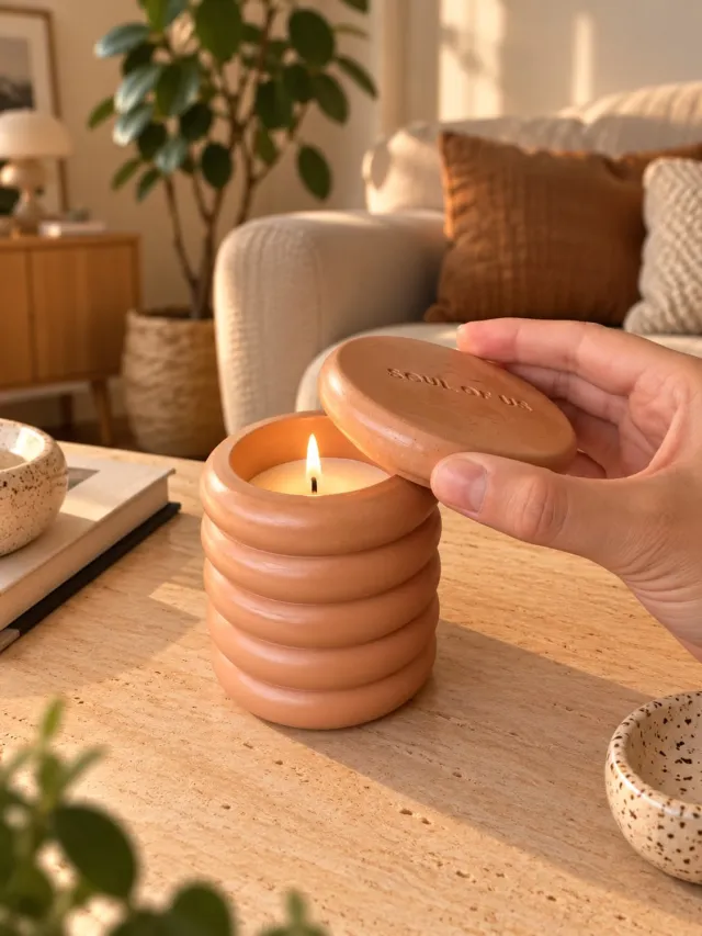Soul Of Us Vintage Bookstore Scented Handmade Candle - Soul Of Us | Vegan | IFRA certificated fragrance | 30 hours burning time| Handmade Candle Holder | Candle | Home Decor | Rituals Candle | Interior Rituals Perfume| Deal | Sale |Home Decor Terracotta