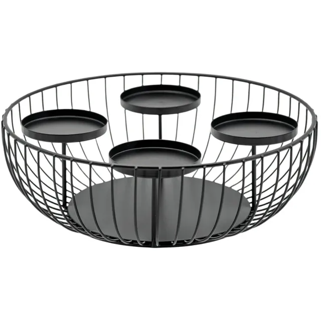 Inspinovia Kaarsenstandaard / Kaarsenhouder - Metaal - Mat Zwart – 40 cm - Rond
