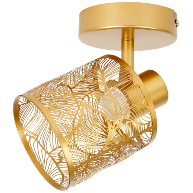 OSTARIA Plafond lamp Calathea - goud - metaal - bewerkt - E27 - interieur decoratie - binnen Goudkleurig