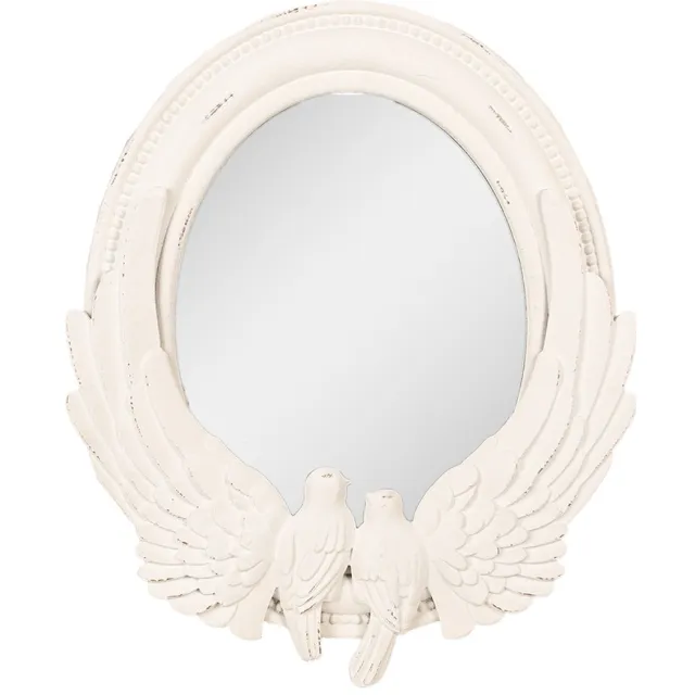 Clayre & Eef Spiegel 50x5x60 cm Wit MDF