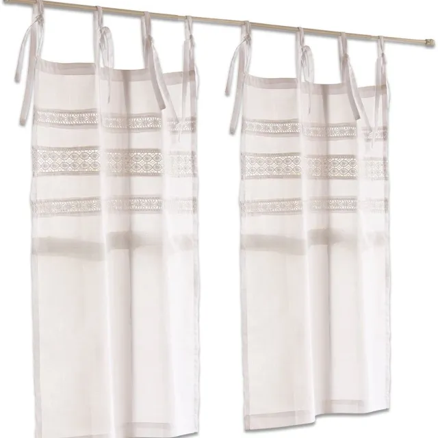 Loberon Vitrage set van 2 Aibre wit